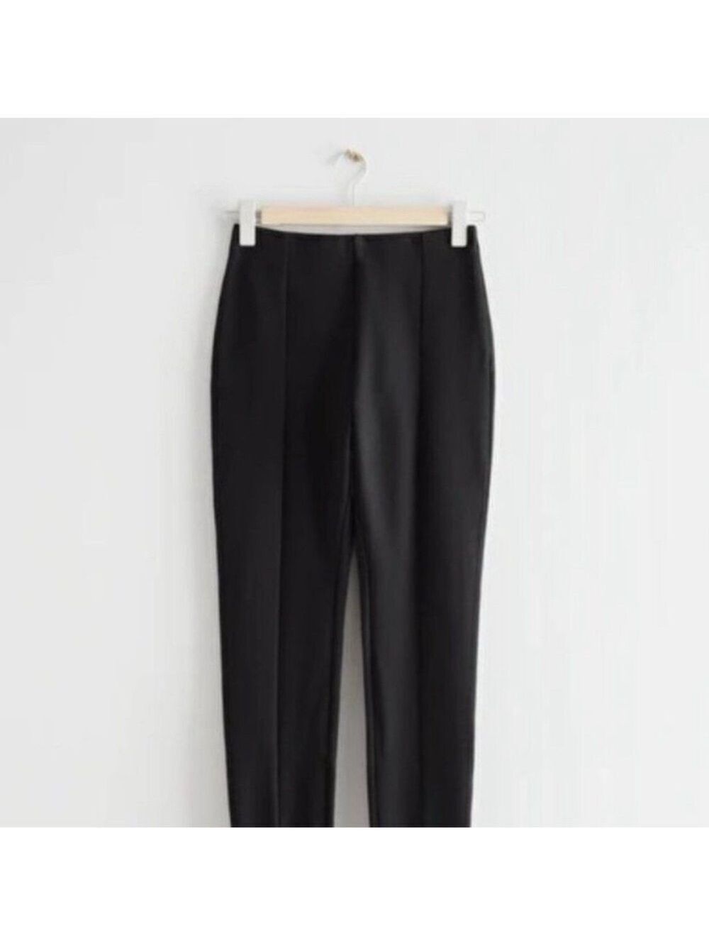 & OTHER STORIES Panelled Zip Cuff Black Leggings Elasticized waistband - Picture 3 of 14